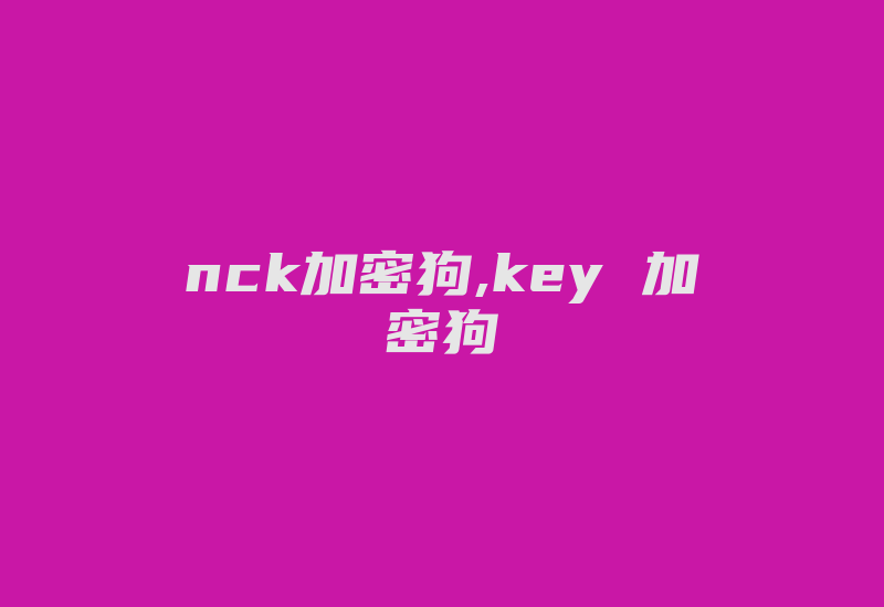 nck加密狗,key 加密狗-单片机解密网