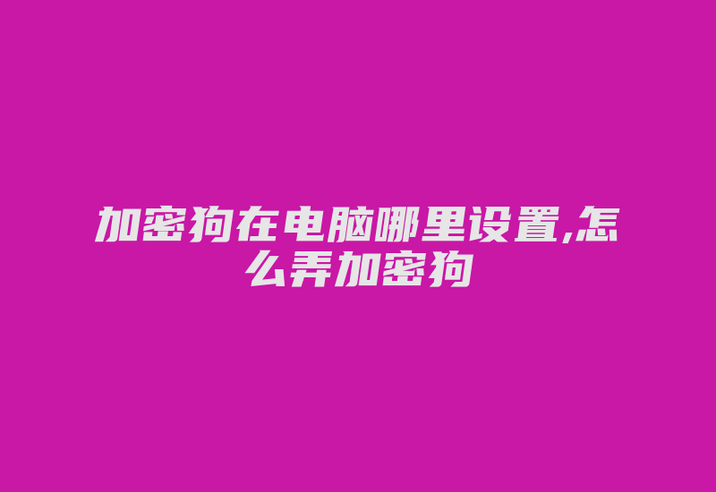 加密狗在电脑哪里设置,怎么弄加密狗-单片机解密网