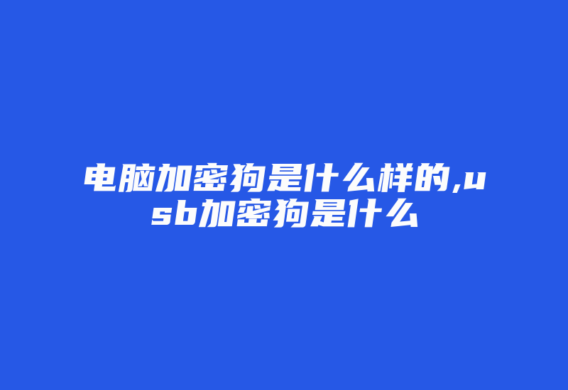 电脑加密狗是什么样的,usb加密狗是什么-单片机解密网