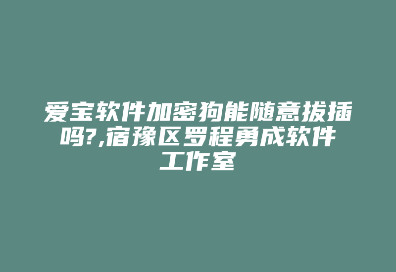 爱宝软件加密狗能随意拔插吗?,宿豫区罗程勇成软件工作室-单片机解密网